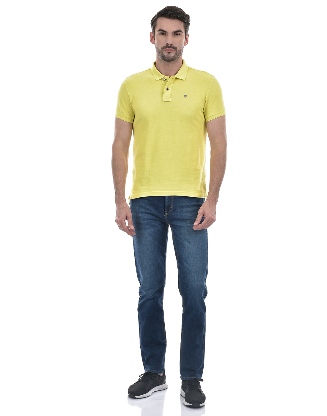 Numero Uno Men Solid Yellow T-Shirt